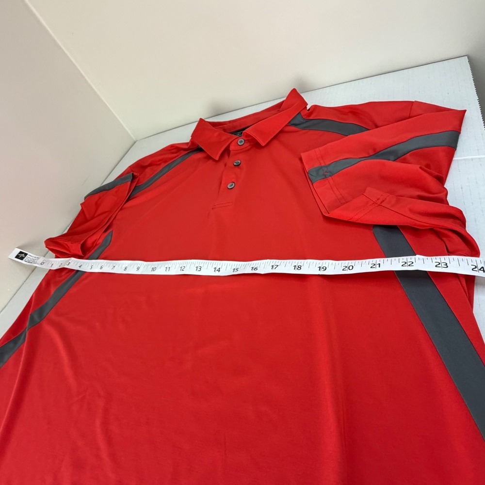 PGA Tour Mens Golf Polo Shirt XL Motionflux 360 Lightweight RedOrange/Gray - Picture 5 of 9